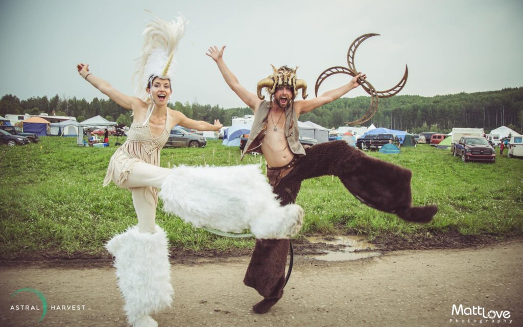 stilt walkers