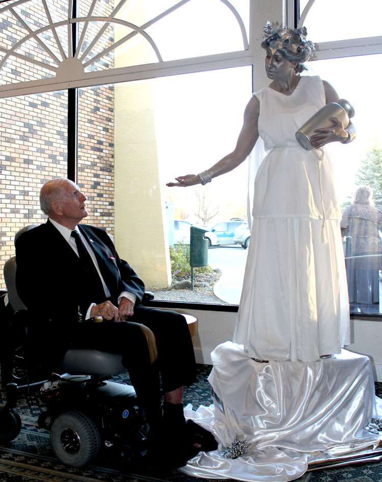 Greek Goddess Living Statue