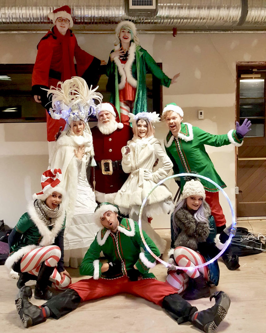 Holiday Elf Performers for Banff Santa Clause Parade