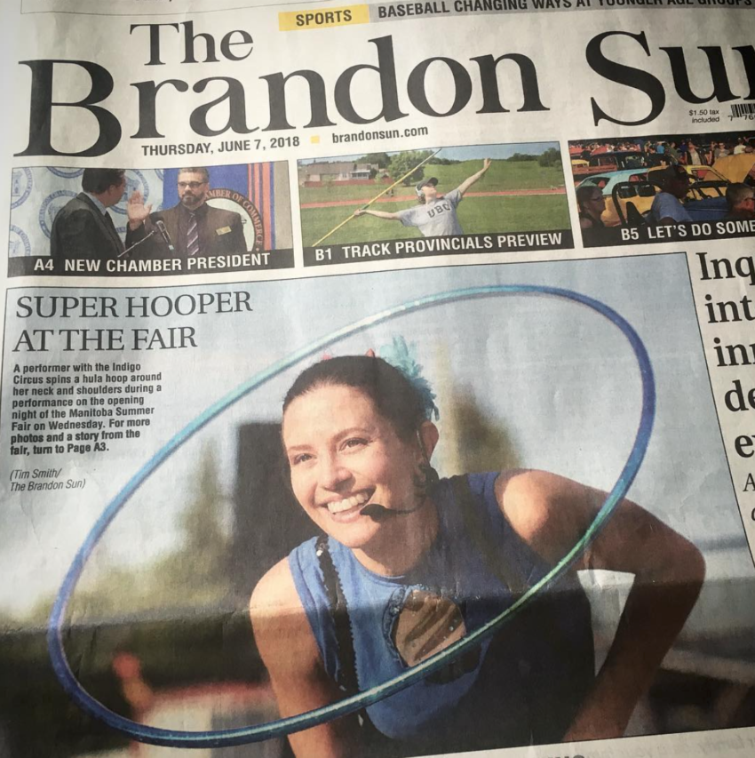 Front Page of The Brandon Sun